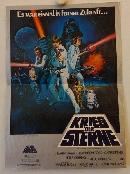 Krieg der Sterne originales deutsches A3 Filmplakat